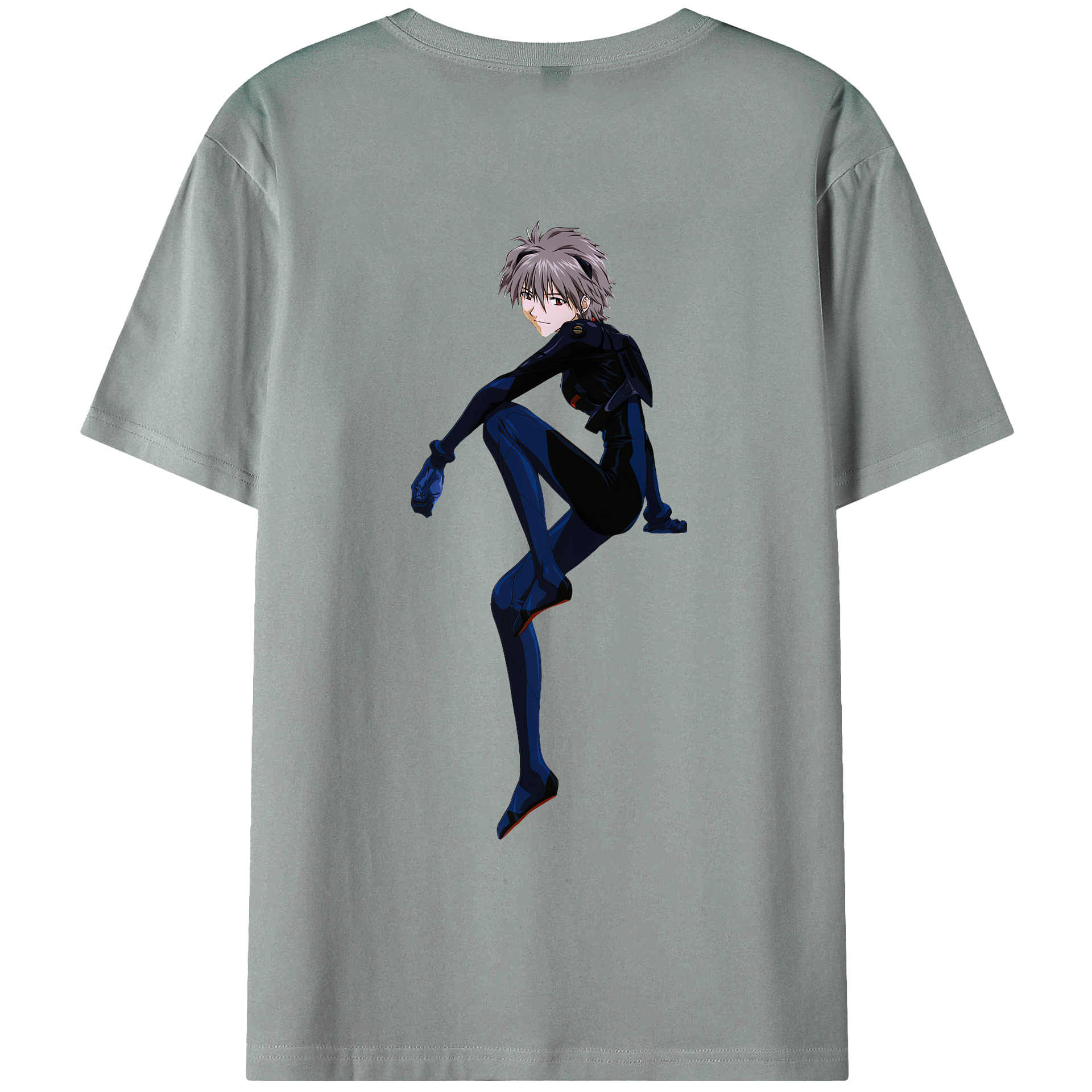 （画像用） EVA 新世紀エヴァンゲリオン 綿100％ メンズ半袖Tシャツ（バックプリント） 通気性